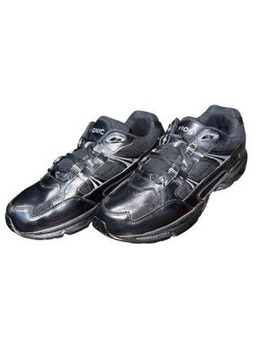 VIONIC Walker Orthotic Walking Shoes Black Leather Comfort Sneakers | Women's 11